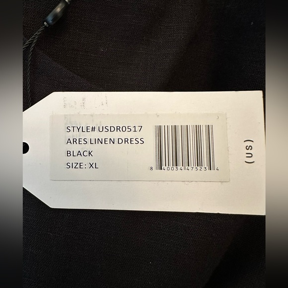 UNIVERSAL STANDARD - Sarah Linen Shift Dress - Black - X-Large (Plus Size 26-28) - Picture 12 of 16